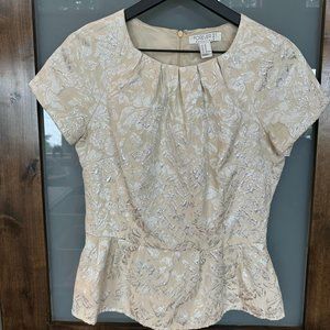 Floral Cream Peplum Style Top - Forever 21